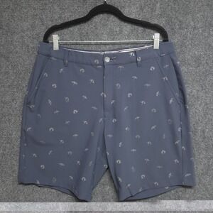Puma Golf Shorts Mens 36 Navy Blue 9" Arnold Palmer Umbrella Print Performance